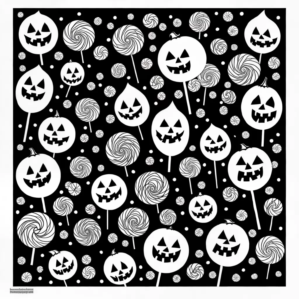 Fotos colorir halloween pirulitos assustadores 1
