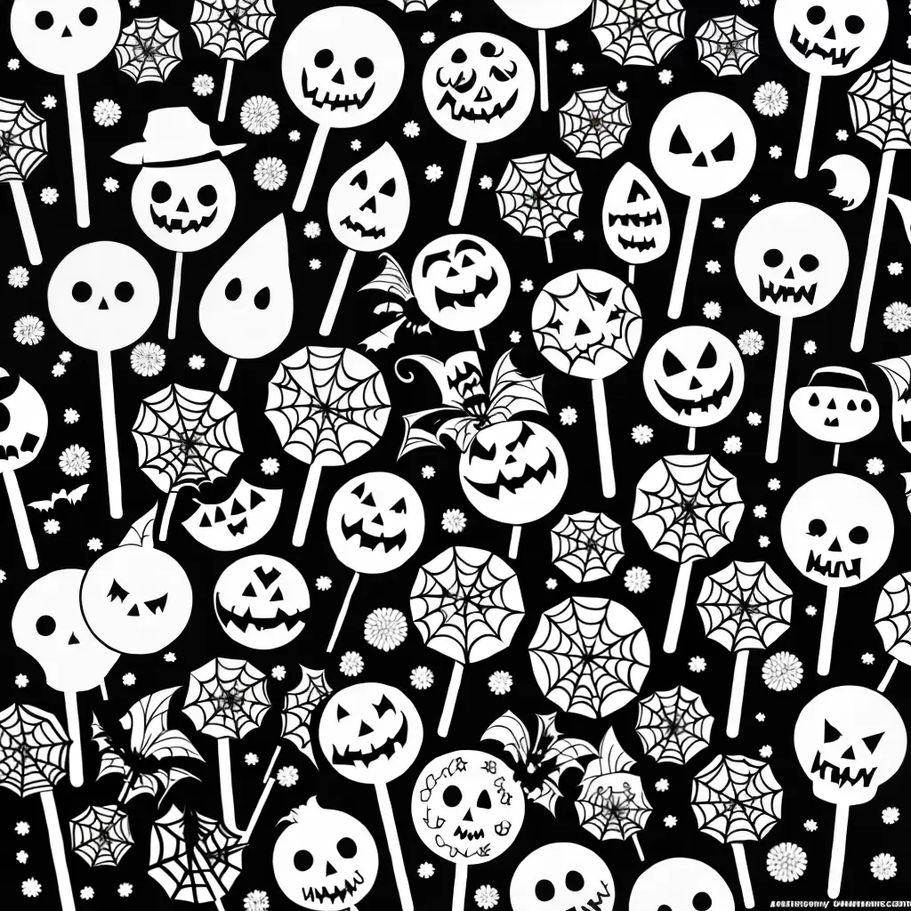 Fotos colorir halloween pirulitos assustadores 3