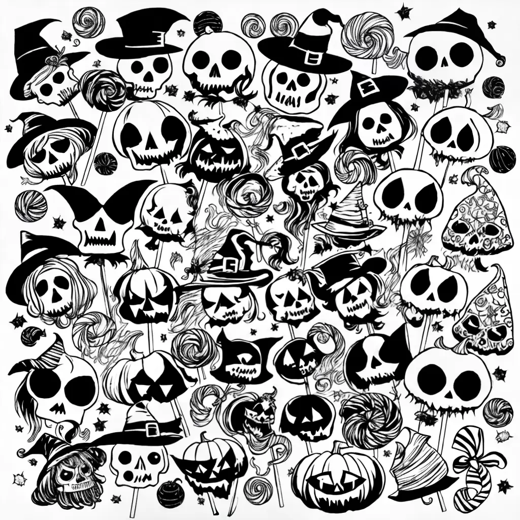 Fotos colorir halloween pirulito 16 paginas