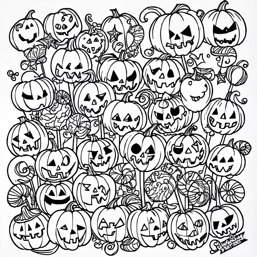 Fotos 16 paginas colorir pirulito halloween