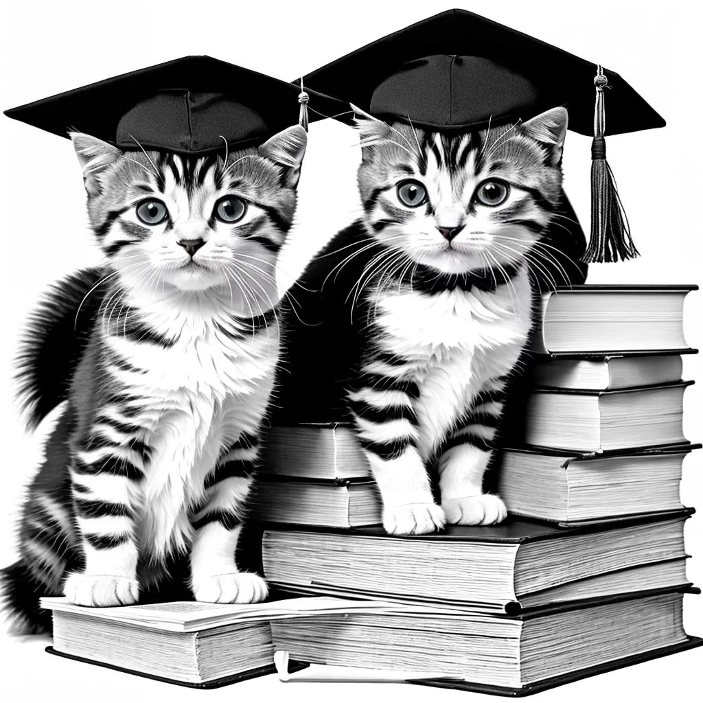 Fotos gatinho estudioso livros oculos