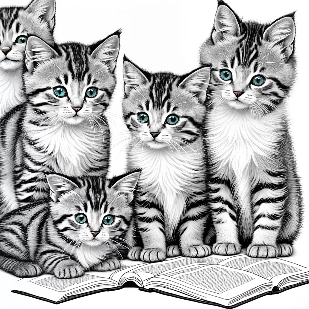 Fotos gatinho estudando livros lapis oculos