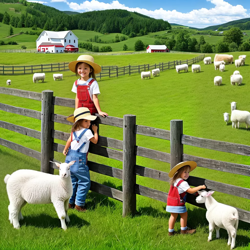 Fotos menina fazenda animais chapeu palha