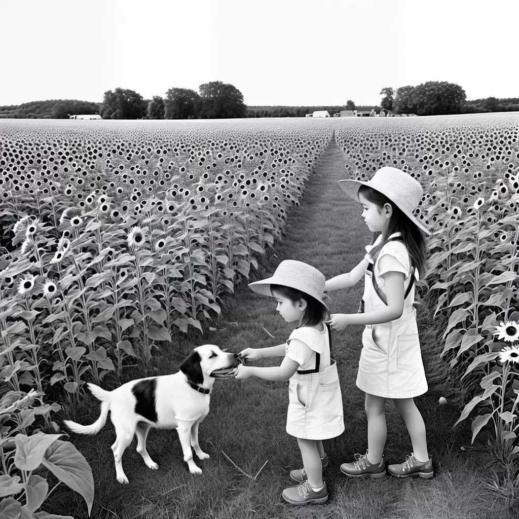 Fotos menina campo sol cachorro colheita
