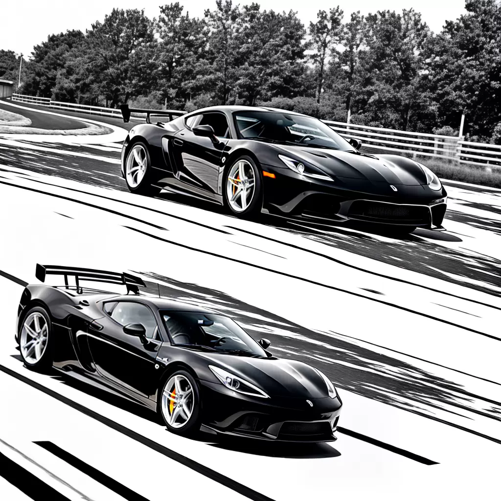 16 Desenhos para Imprimir e Colorir de Carro Fazendo Drift