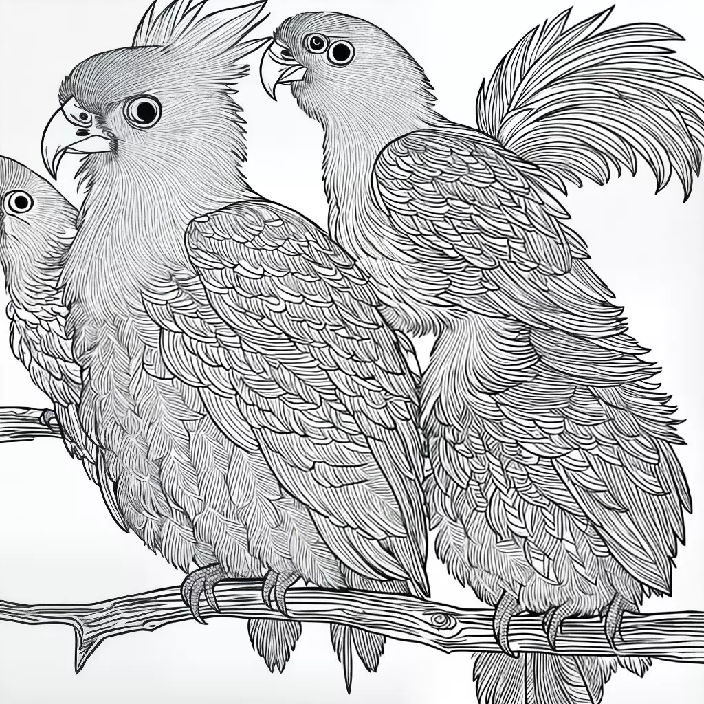 Fotos desenhos imprimiveis bebes cacatuas