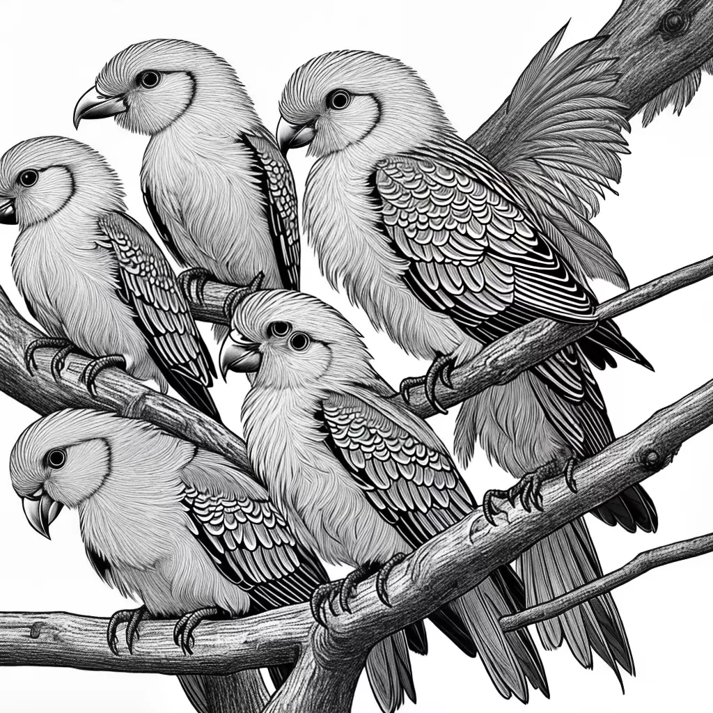 Fotos desenhos colorir filhotes cacatua