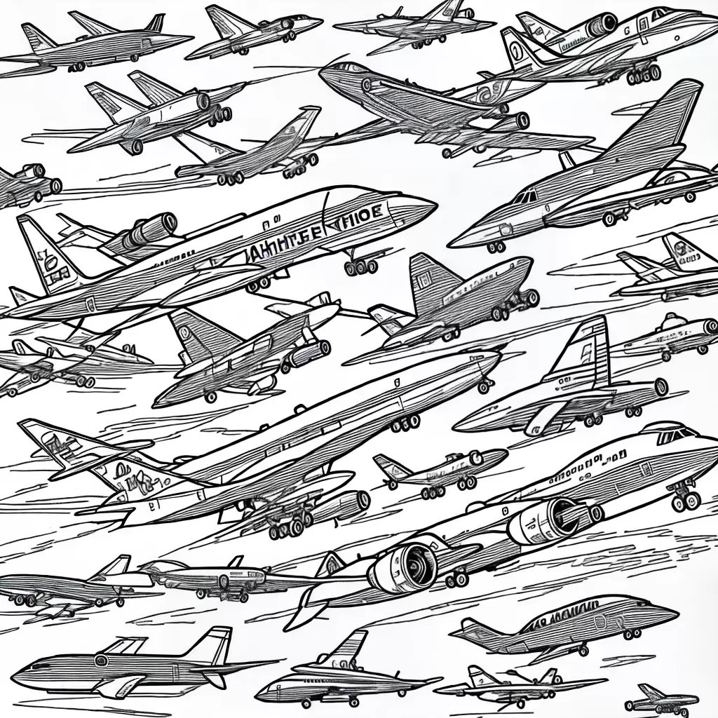 Fotos avioes modernos para colorir