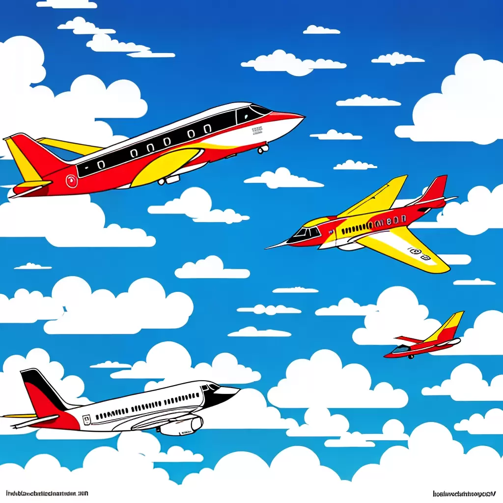 Fotos aviao moderno colorido ceu paginas colorir