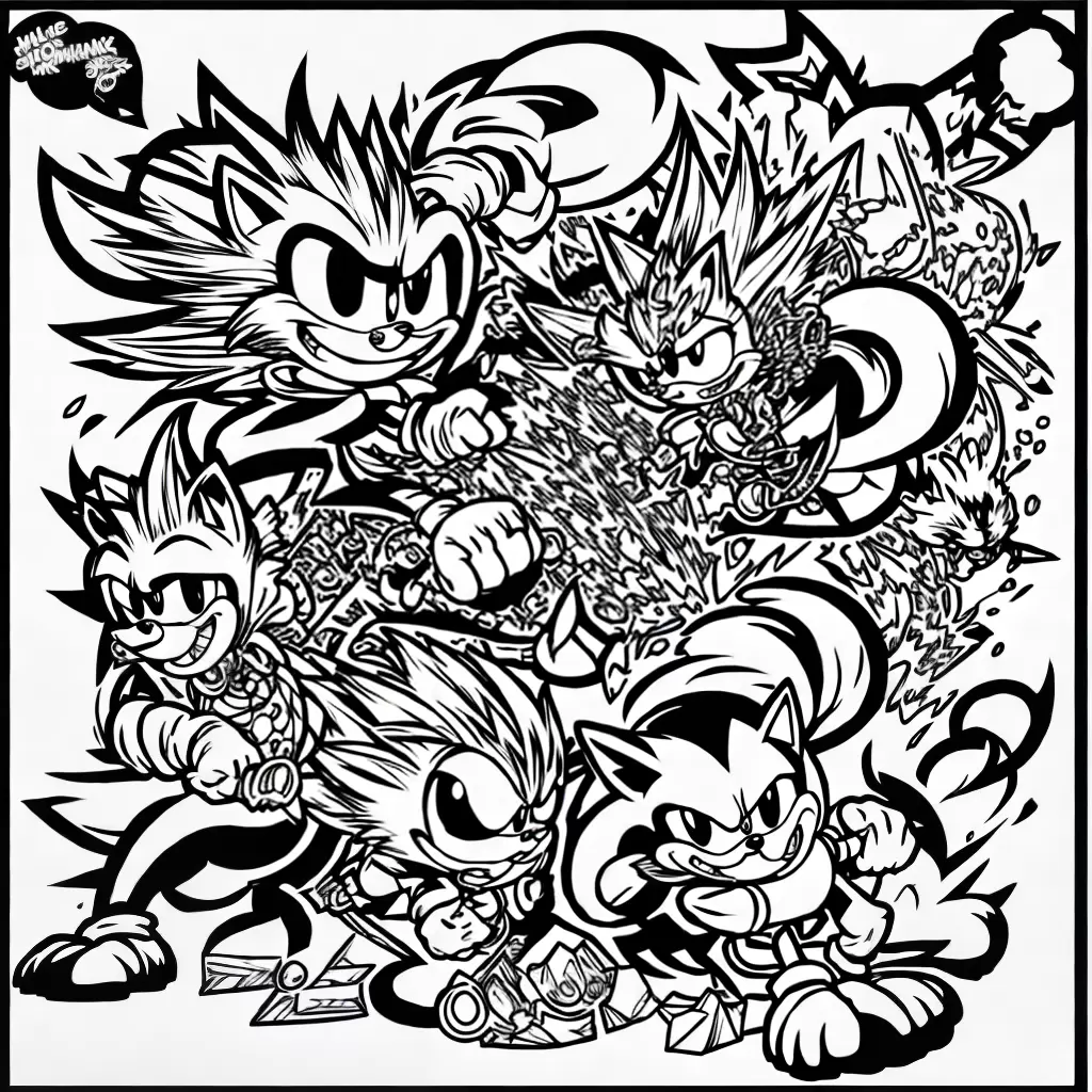 Fotos sonic monstro colorir 16 paginas 1
