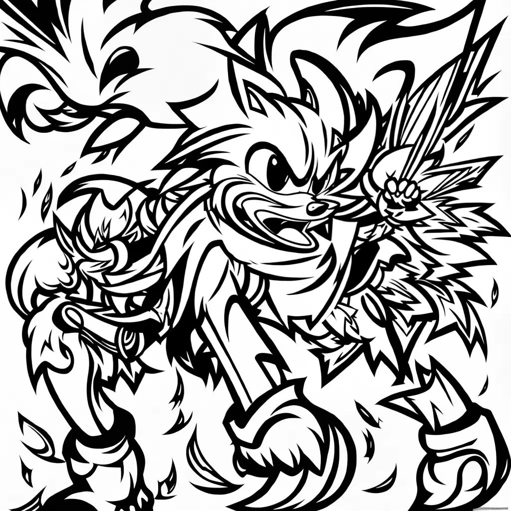 Fotos sonic monstruoso colorir 16