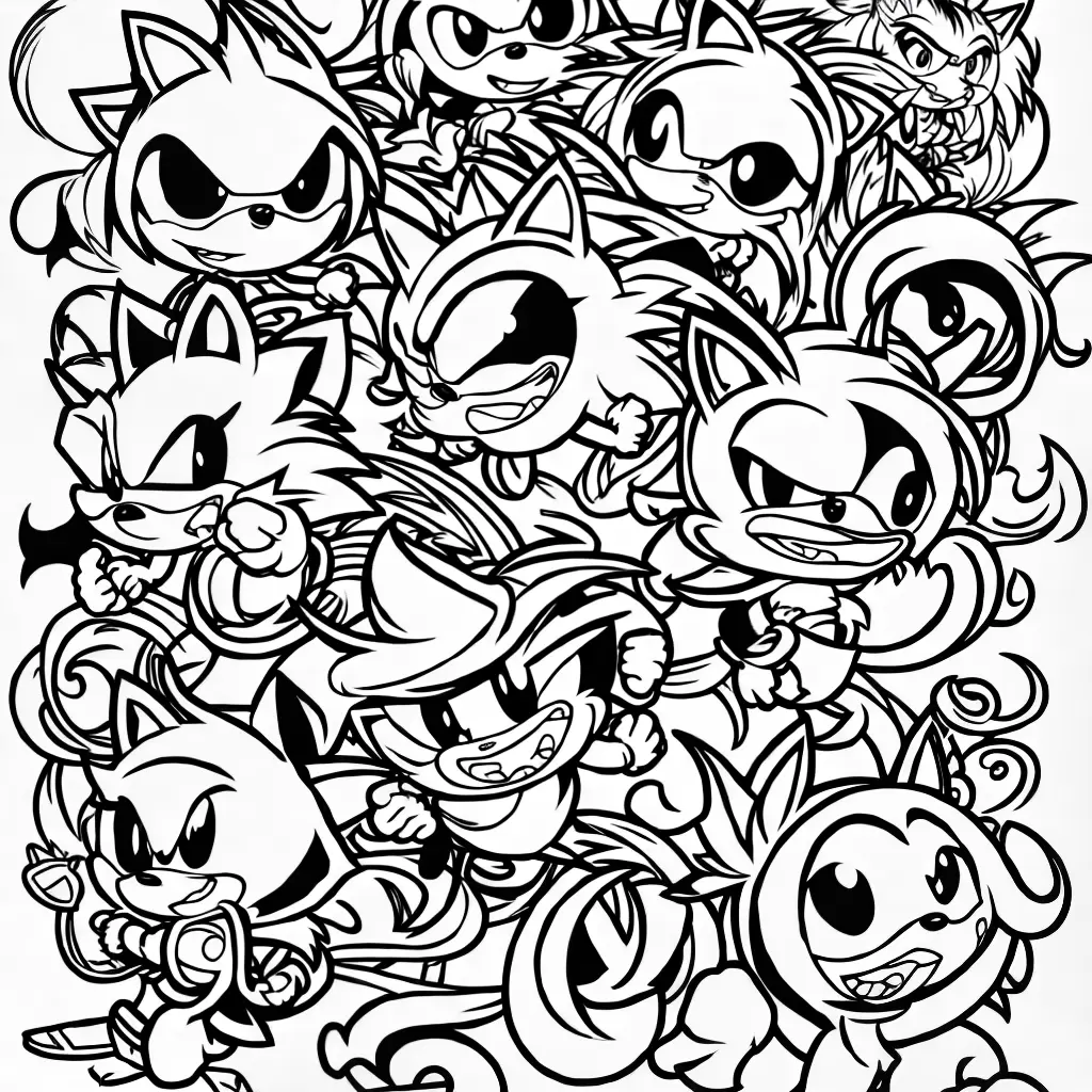 Fotos sonic monstros desenhos imprimiveis