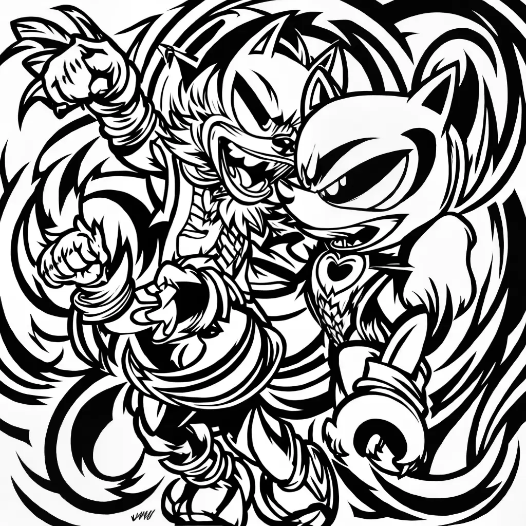 Fotos sonic monstro imagens colorir 3