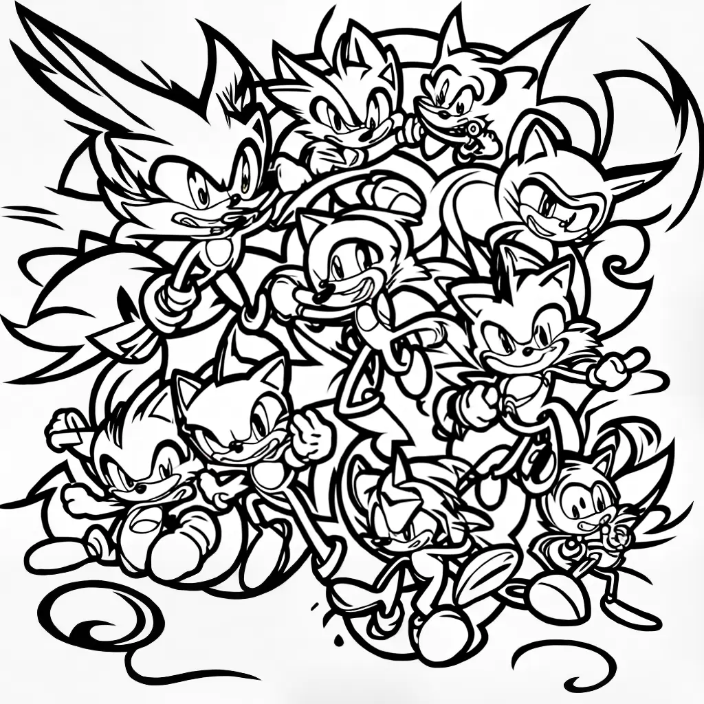 Fotos sonic monstruos colorir 16pgs