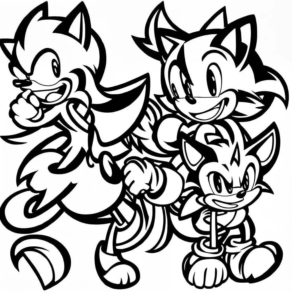 Fotos desenhos sonic monstro crianca colorindo