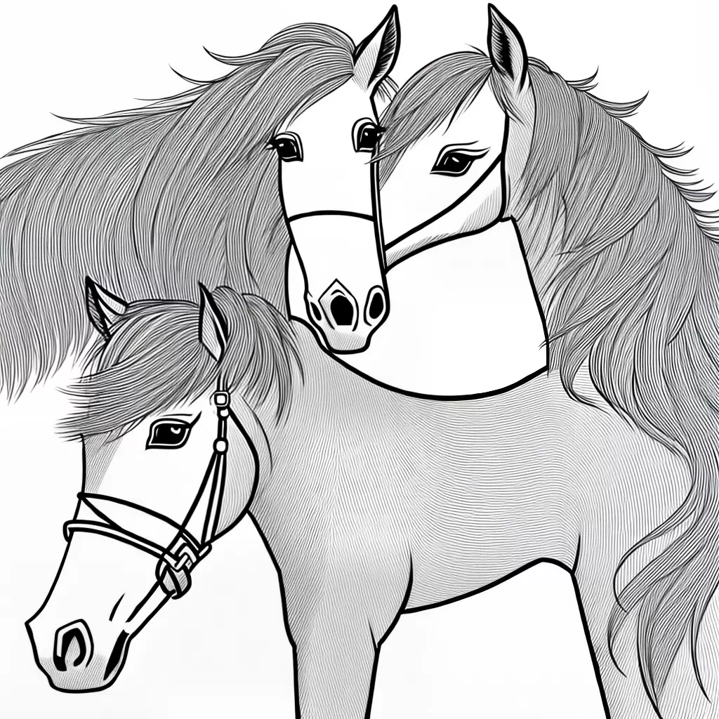 Fotos desenhos fofos cavalos criancas colorindo