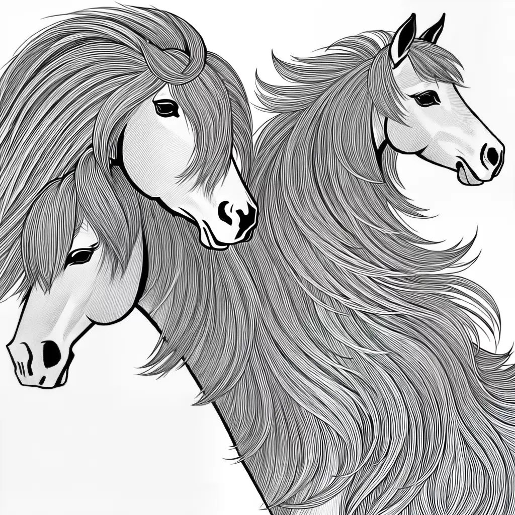Fotos colorir cavalos fofos unicornios
