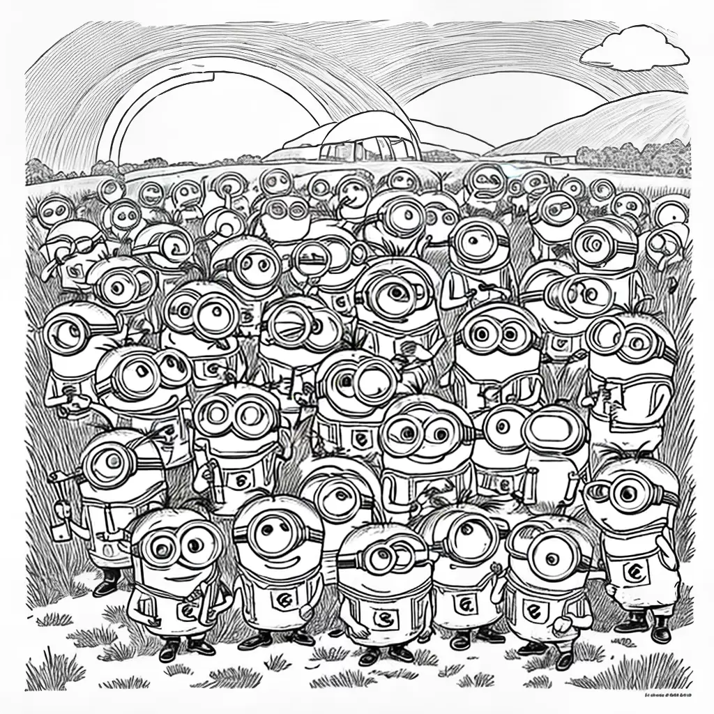 Fotos minions amigos campo arcoiris Fotos minions amigos campo arcoiris
