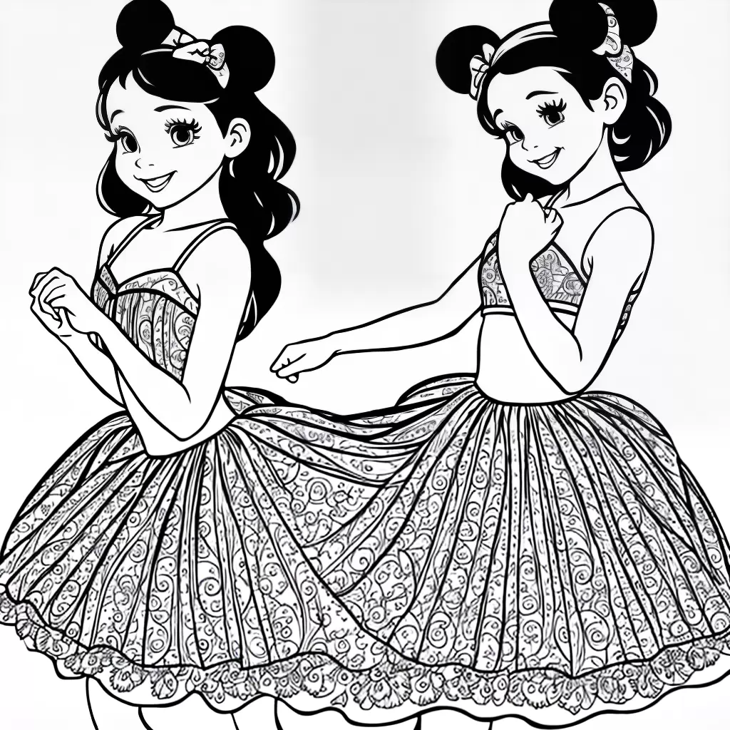 Fotos menina colorindo minnie bailarina