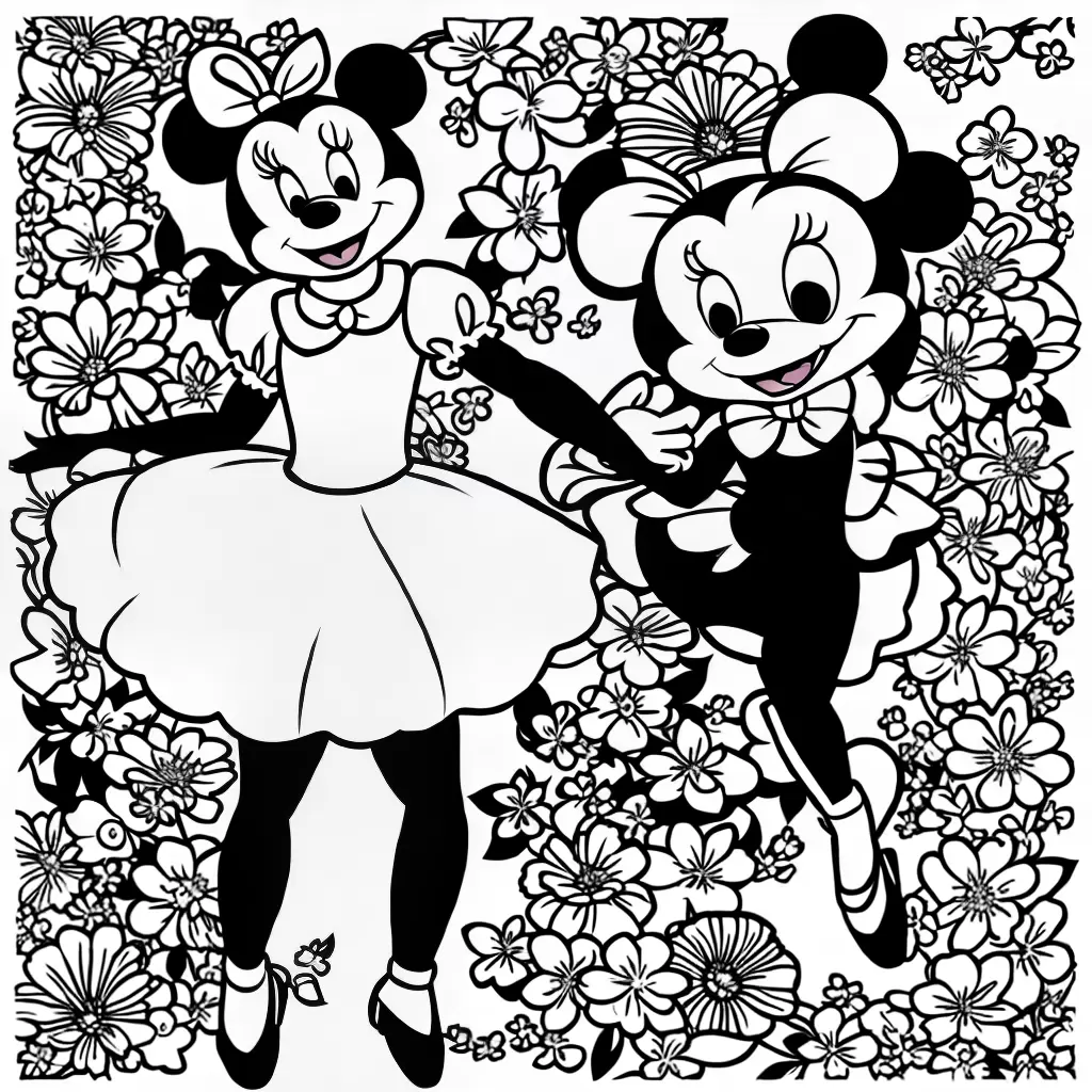 Fotos desenhos imprimiveis minnie bailarina