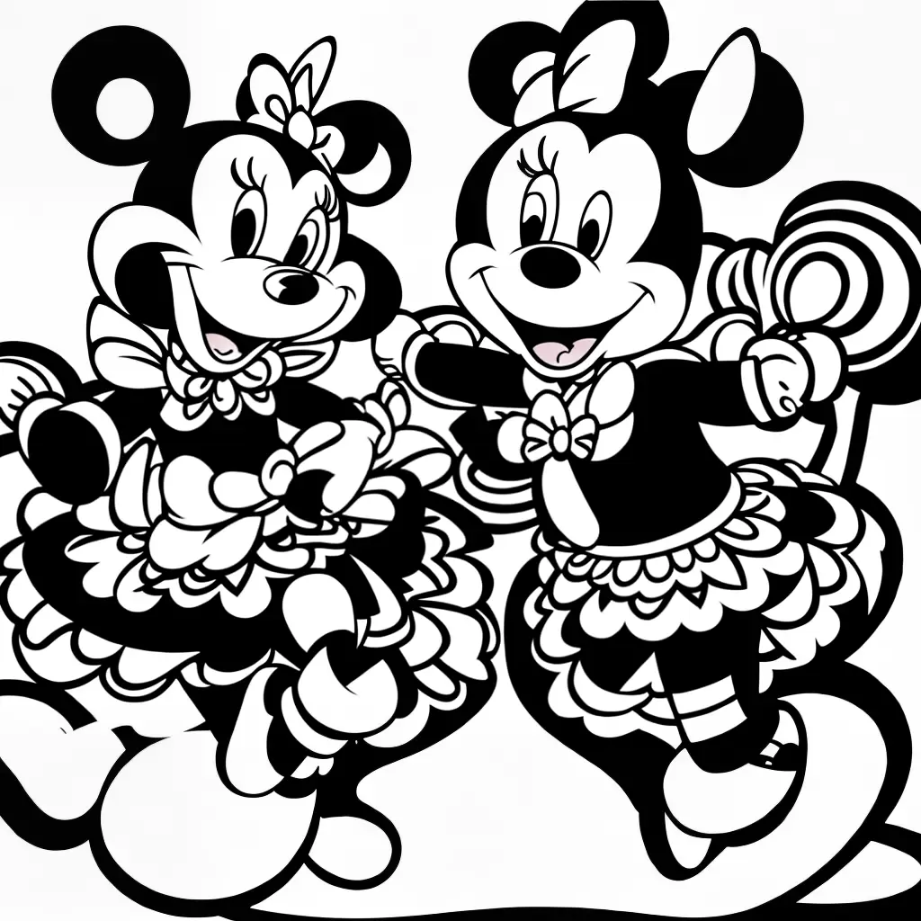 Fotos minnie bailarina colorir 16 paginas