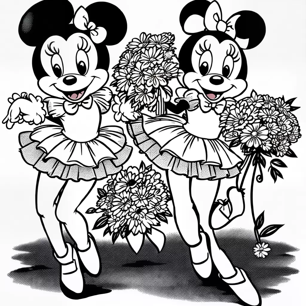 Fotos desenho colorir minnie bailarina