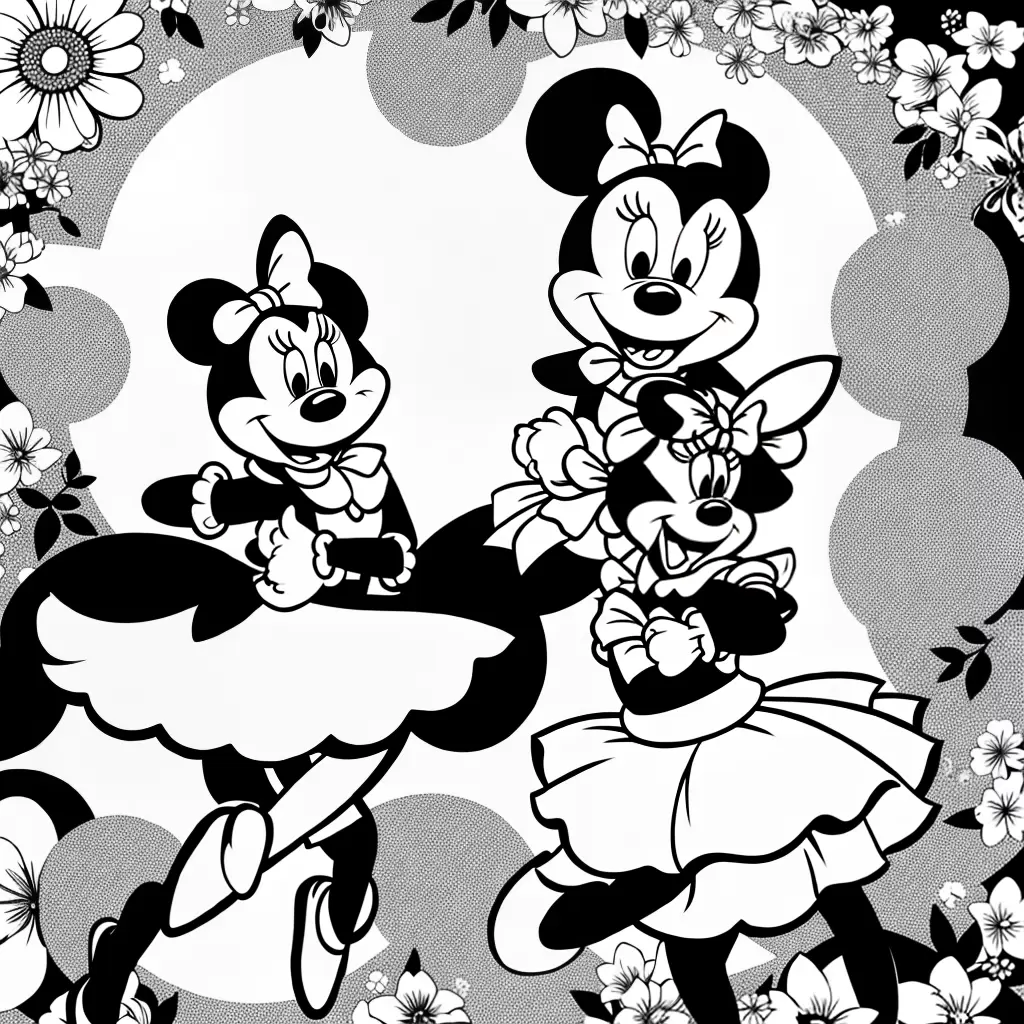 Fotos colorir minnie bailarina 16 paginas
