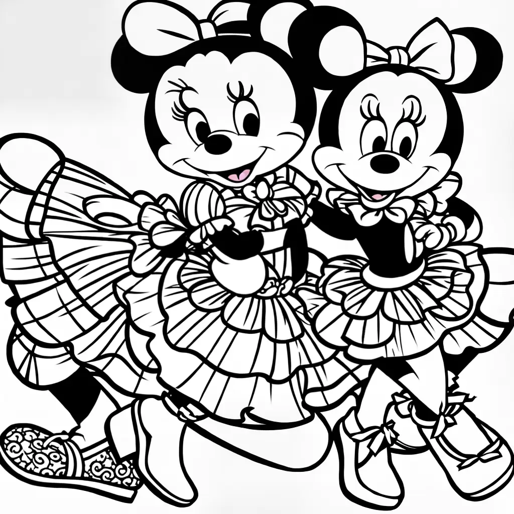 Fotos colorir minnie bailarina tutu