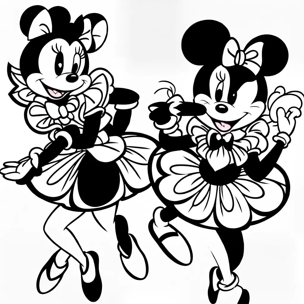 Fotos minnie mouse bailarina colorir 1