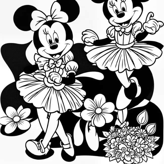Fotos desenho minnie bailarina colorir