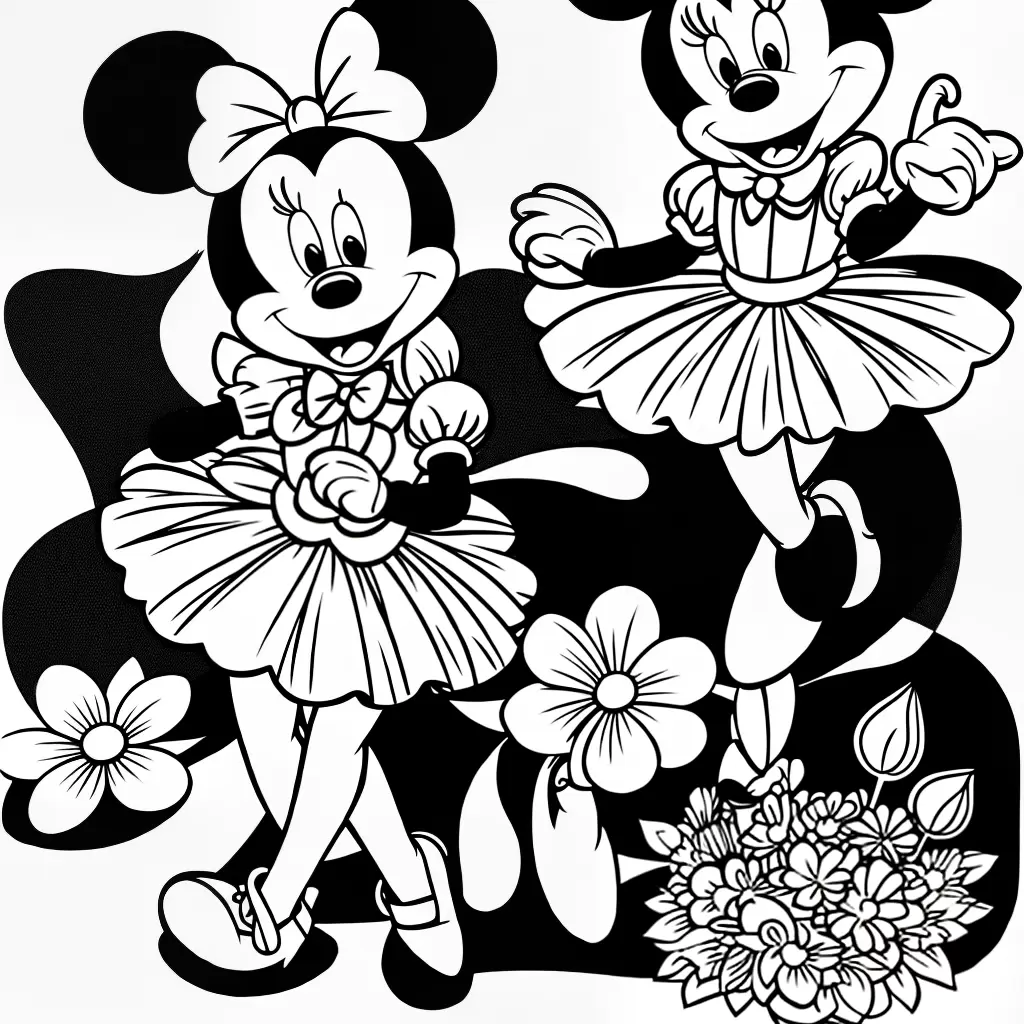 Fotos desenho minnie bailarina colorir