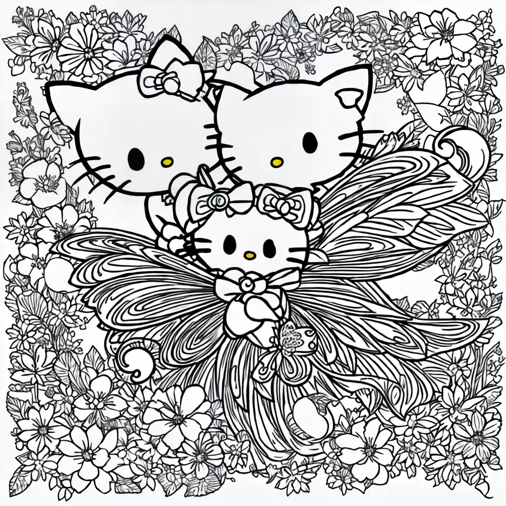 Fotos hello kitty desenhos fada preto branco Fotos hello kitty desenhos fada preto branco