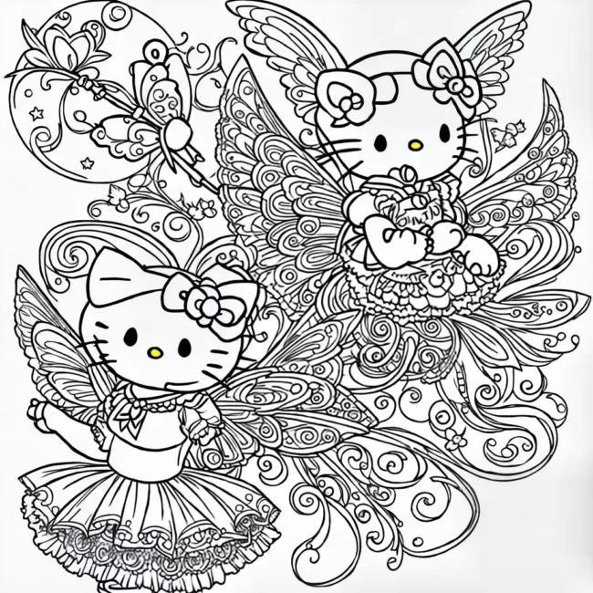Fotos hello kitty fada colorir 3