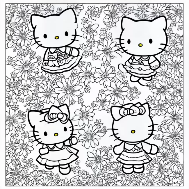 Fotos hello kitty fada colorir flor borboleta 1