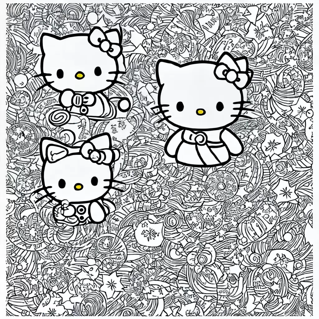 Fotos hello kitty natal colorir imagem
