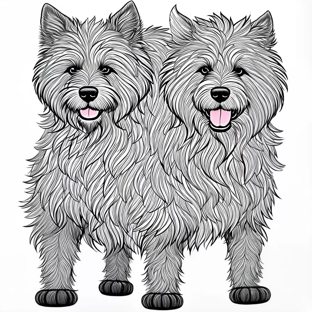 Fotos desenhos colorir cachorros felpudos