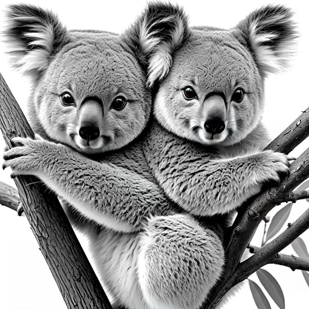 Fotos koala colorir desenho fofo