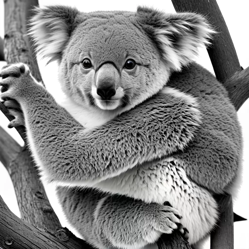 Fotos koala colorir desenho folhas eucalipto