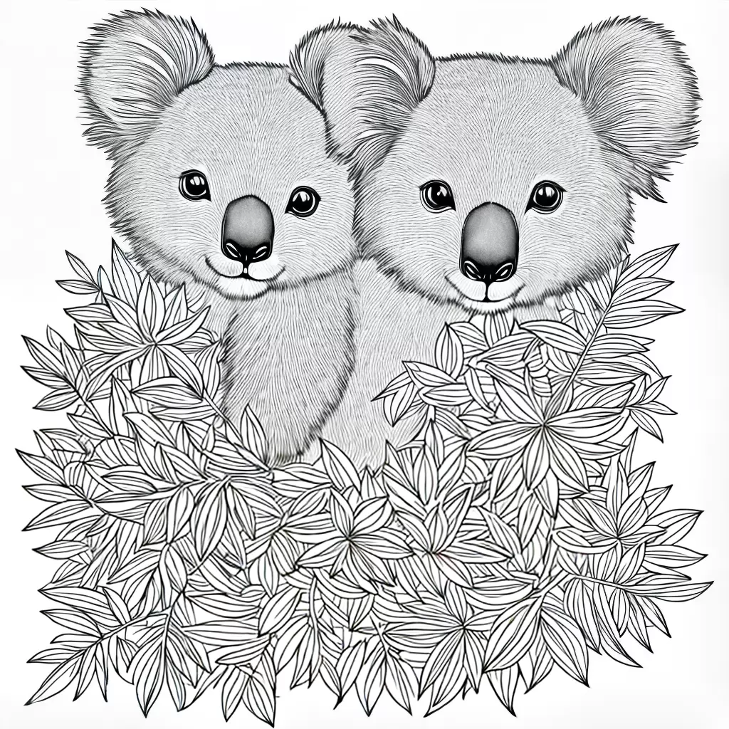 Fotos koalas colorir kawaii eucalipto