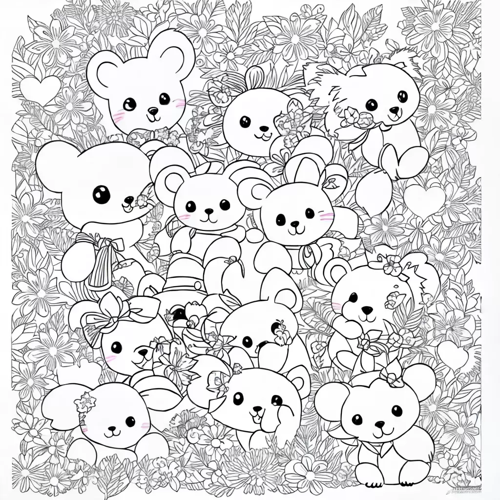 Fotos colorir coala kawaii impressao