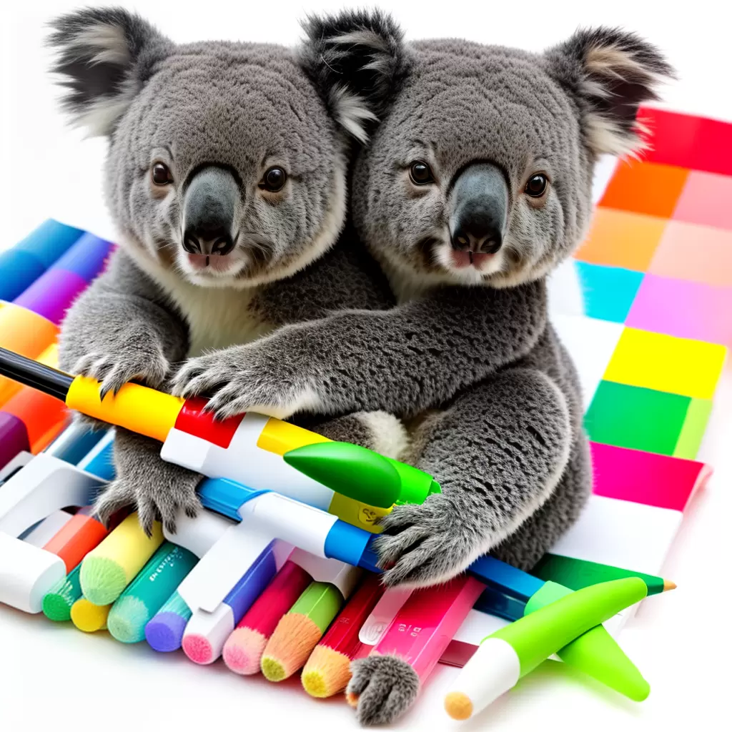Fotos koala colorir sorriso fofo