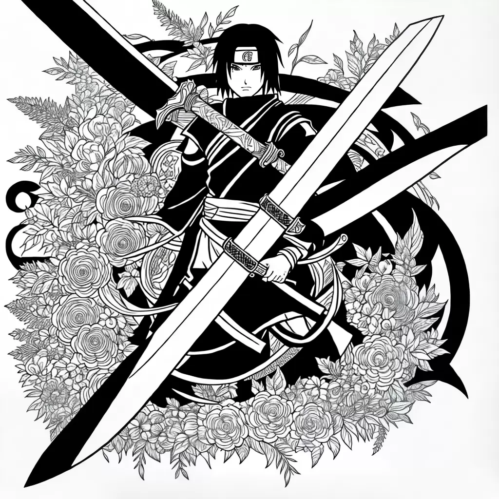 Fotos colorir espada itachi naruto 1