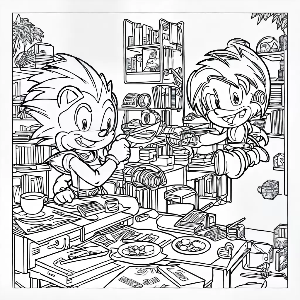 Fotos crianca sorriso colorindo sonic espada