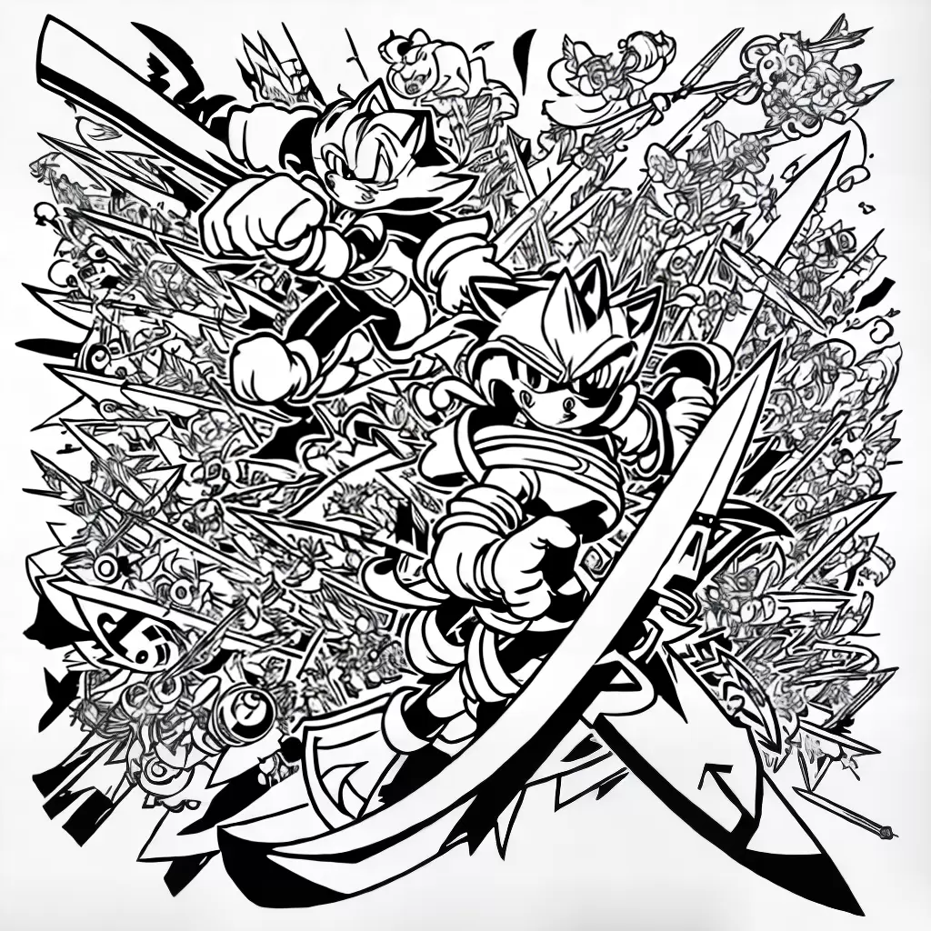 Fotos desenhos sonic espada imprimiveis