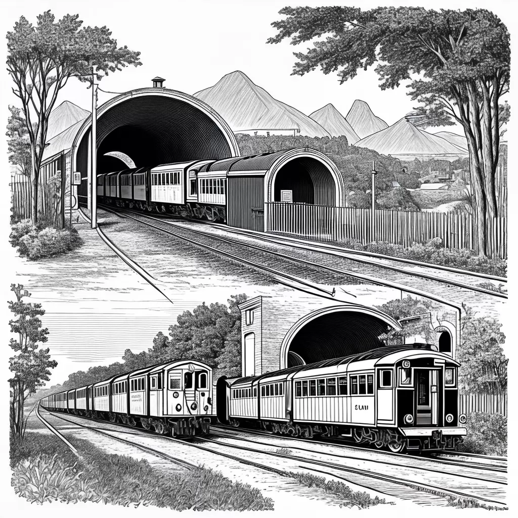 Fotos tunel trem brick montanhas arvore Fotos tunel trem brick montanhas arvore