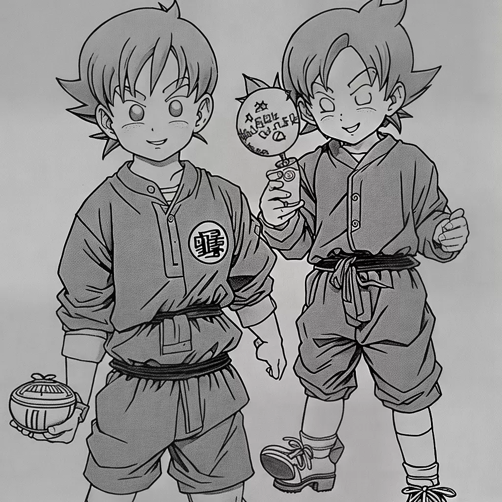Fotos kuririn infancia dragonball desenho