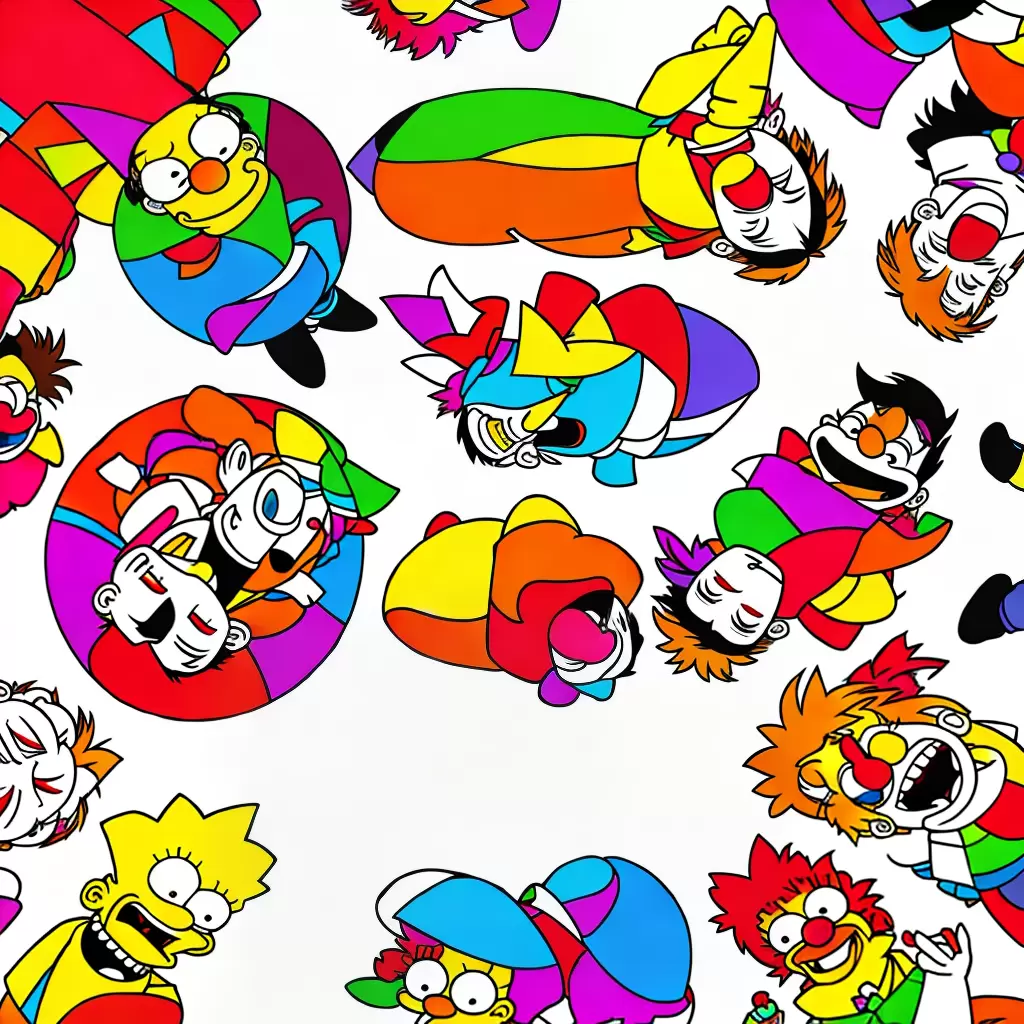 Fotos criancas mesa colorir simpsons palhaco