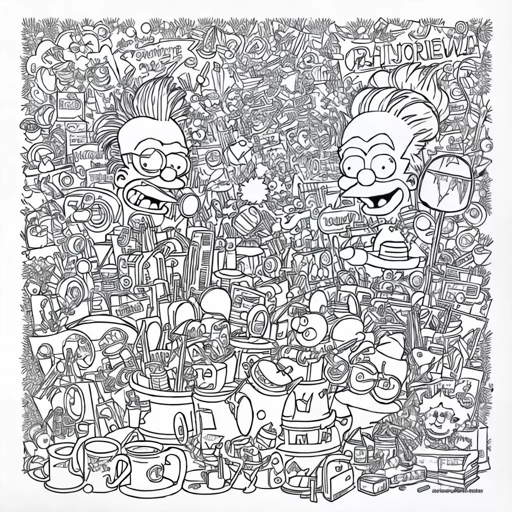 Fotos krusty pagina colorir acessorios