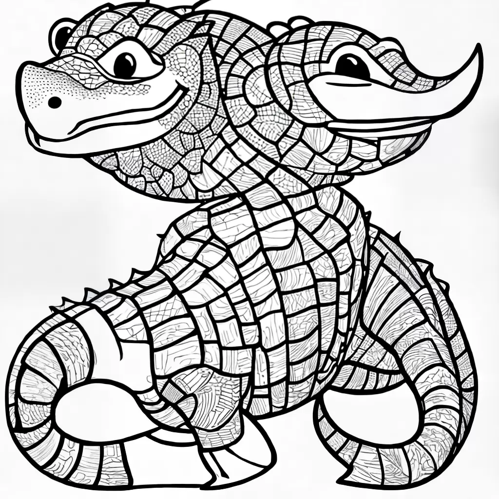 Fotos pagina colorir vector crocodilo