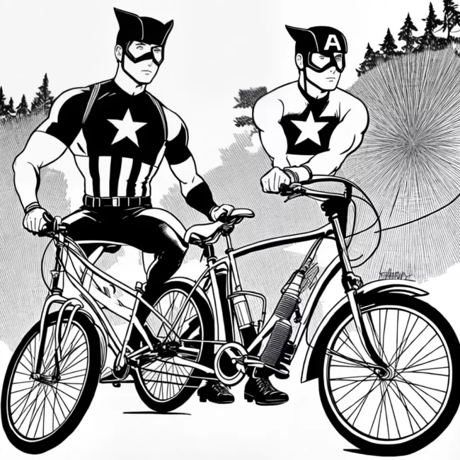 Fotos capitao america bicicleta colorir 3